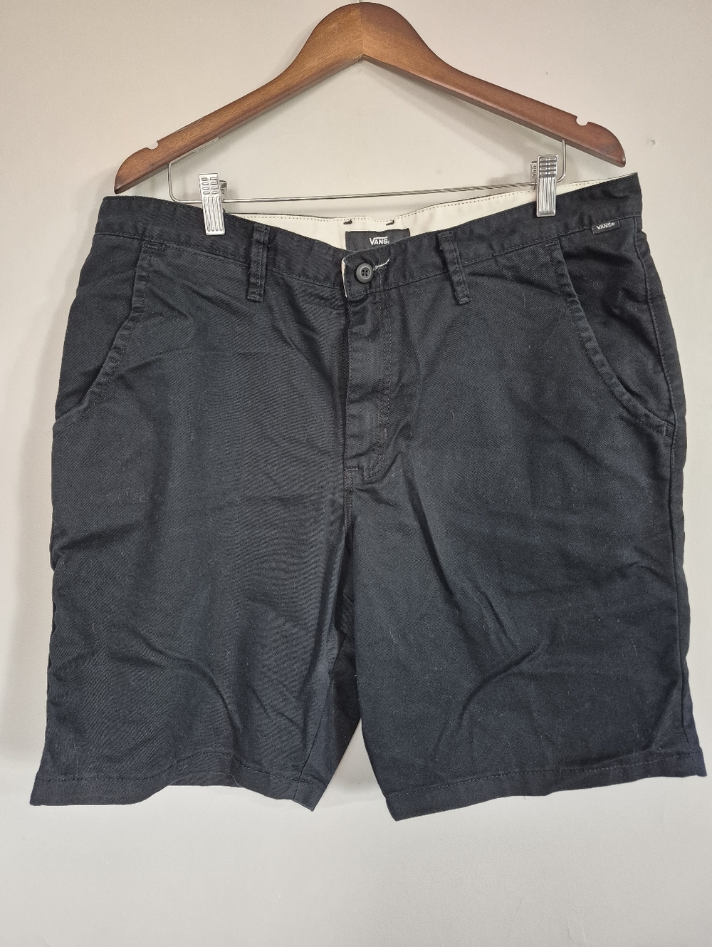Vans Mens Casual Low Slung Canvas Short In Black Size  38